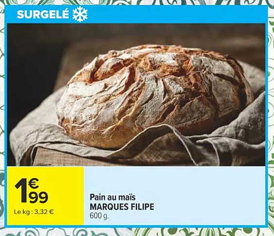 Pain au maïs MARQUES FILIPE 600 g