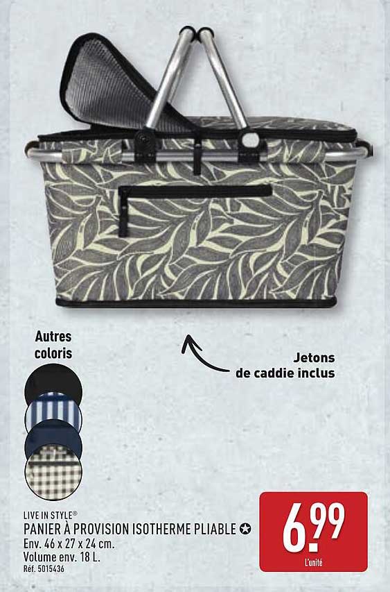 PANIER À PROVISION ISOTHERME PLIABLE