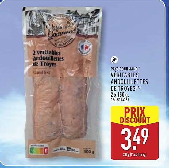 PAYS GOURMAND® VÉRITABLES ANDOUILLETTES DE TROYES (A)