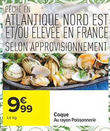 PÊCHÉ EN ATLANTIQUE NORD EST ET/OU ÉLEVÉE EN FRANCE SELON APPROVISIONNEMENT