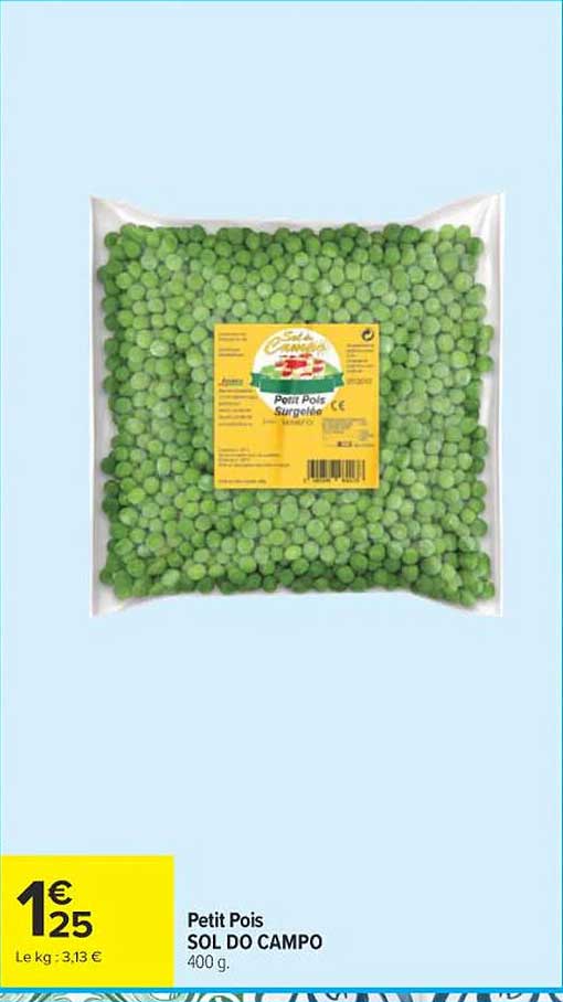 Petit Pois SOL DO CAMPO 400 g.
