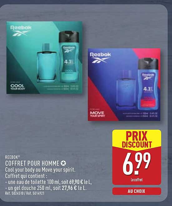 REEBOK COFFRET POUR HOMME