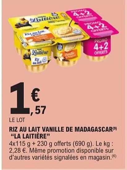RIZ AU LAIT VANILLE DE MADAGASCAR ‘LA LAITIÈRE’