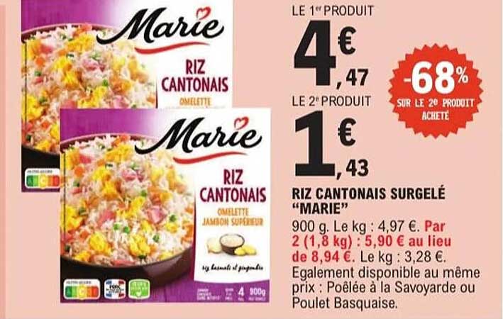 RIZ CANTONAIS SURGELÉ "MARIE"