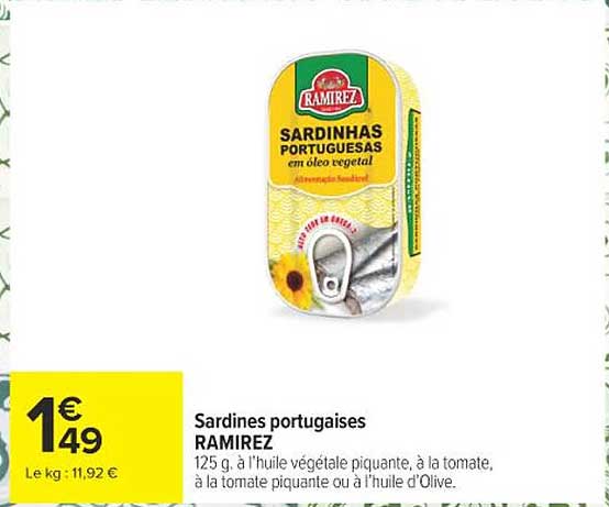 Sardines portugaises RAMIREZ