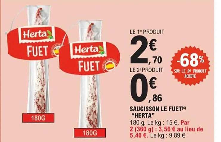 SAUCISSON LE FUET "HERTA"