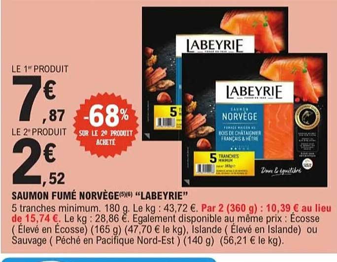 SAUMON FUMÉ NORVÈGE “LABEYRIE”