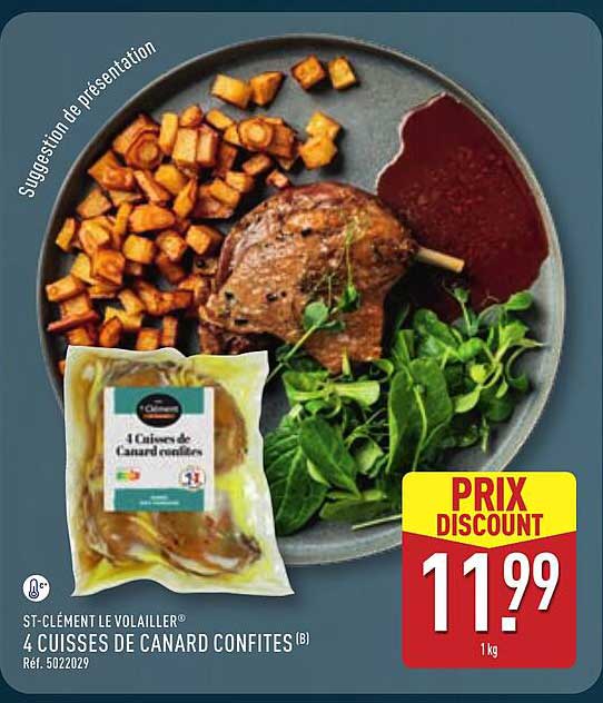 ST-CLÉMENT LE VOLAILLER® 4 CUISSES DE CANARD CONFITES (B)