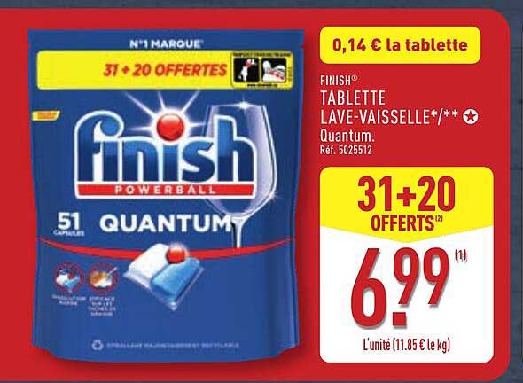 TABLETTE LAVE-VAISSELLE*/* QUANTUM