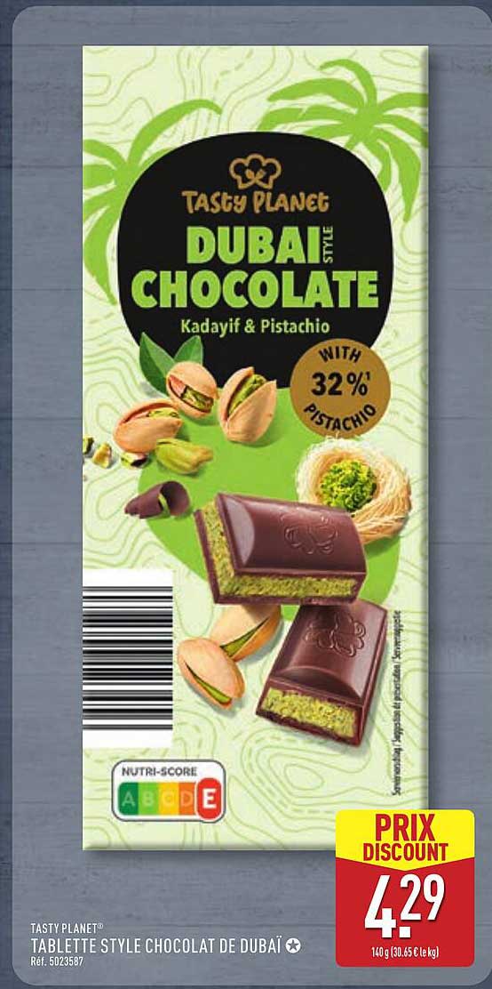TABLETTE STYLE CHOCOLAT DE DUBAÏ