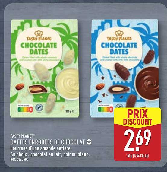 TASTY PLANET® DATTES ENROBÉES DE CHOCOLAT