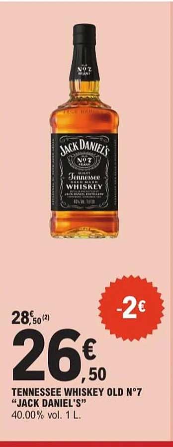 TENNESSEE WHISKEY OLD N°7 “JACK DANIEL’S” 40.00% vol. 1 L.