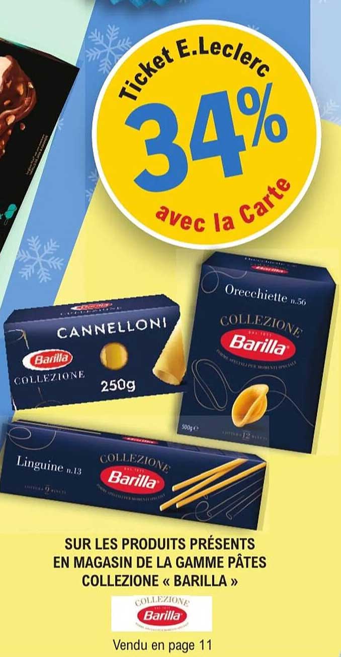 Ticket E.Leclerc 34% avec la Carte