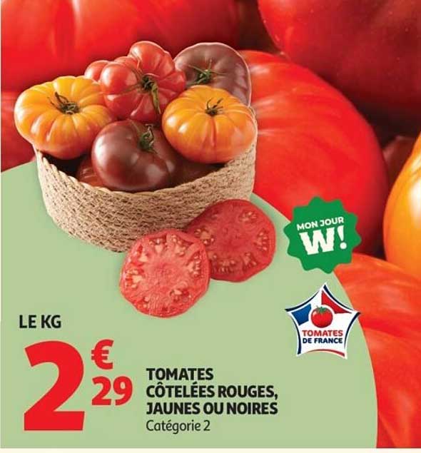 TOMATES CÔTELÉES ROUGES, JAUNES OU NOIRES