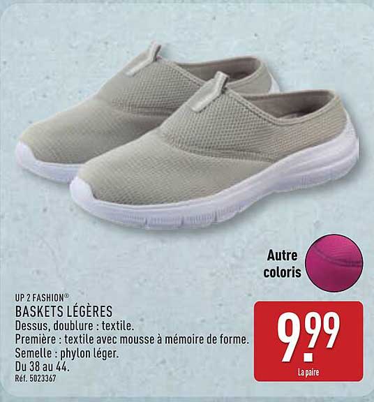 UP 2 FASHION® BASKETS LÉGÈRES