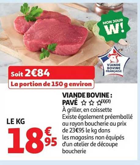 VIANDE BOVINE : PAVÉ