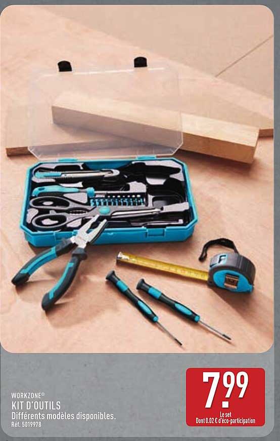 WORKZONE® KIT D’OUTILS Différents modèles disponibles.