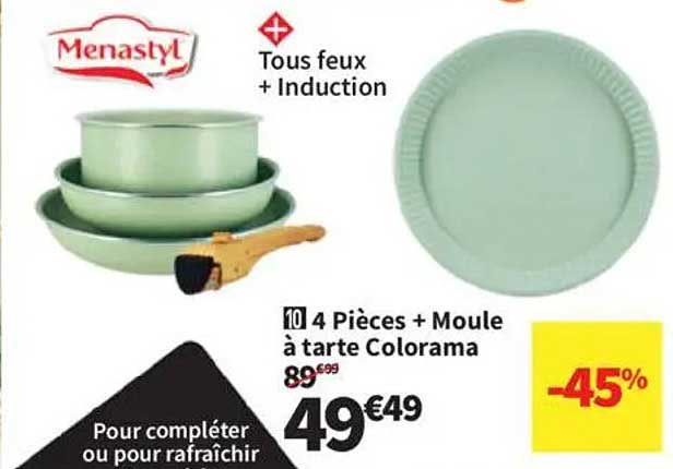 10 4 Pièces + Moule à tarte Colorama