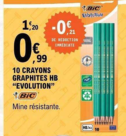 10 CRAYONS GRAPHITES HB "EVOLUTION"