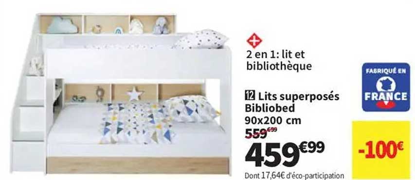 2 en 1: lit et bibliothèque