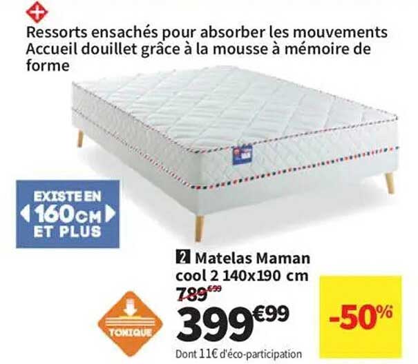 2 Matelas Maman cool 2 140x190 cm