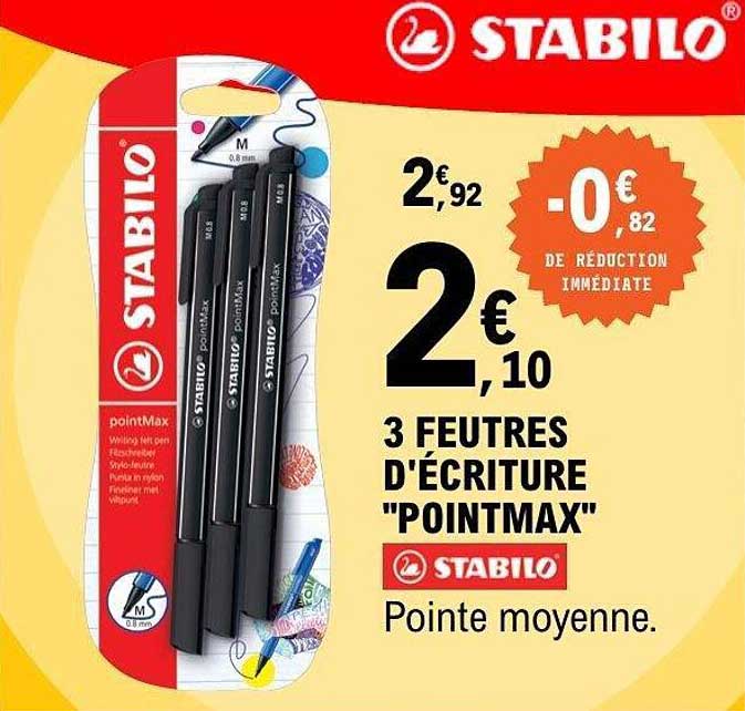 3 feutres d'écriture "Pointmax"