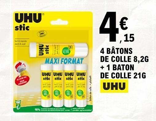 4 bâtons de colle 8,2g + 1 bâton de colle 21g