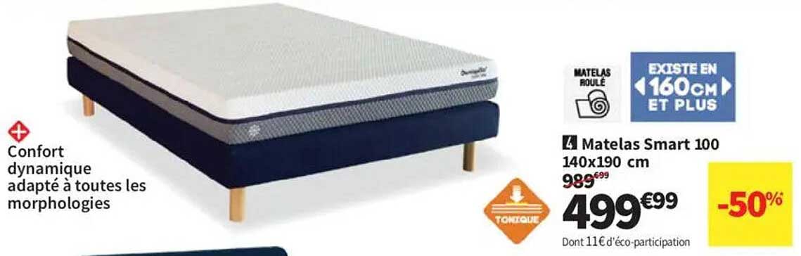 4 Matelas Smart 100 140x190 cm