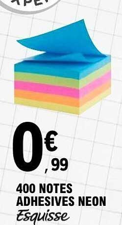 400 NOTES ADHESIVES NEON