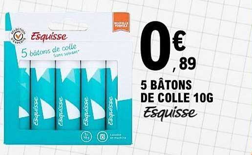 5 BÂTONS DE COLLE 10G Esquisse