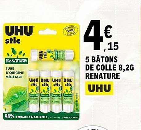 5 BÂTONS DE COLLE 8,2G RENATURE