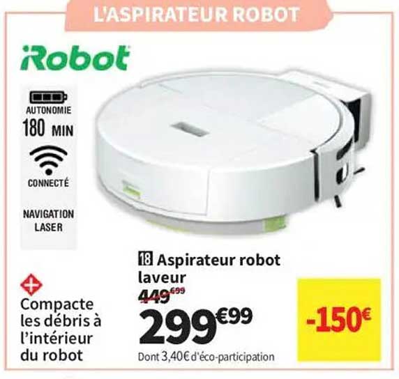 Aspirateur robot laveur