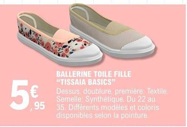 BALLERINE TOILE FILLE "TISSAIA BASICS"