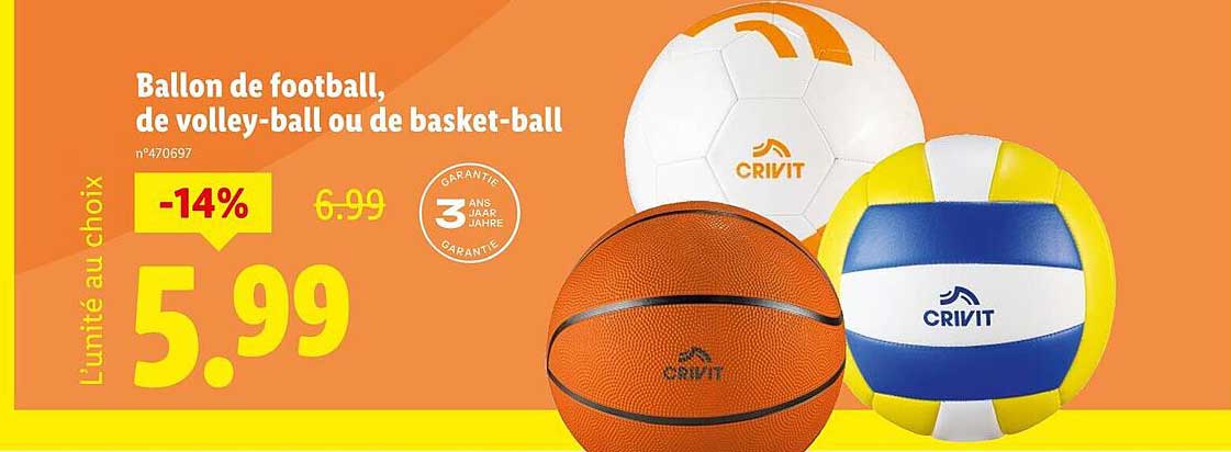 Ballon de football, de volley-ball ou de basket-ball