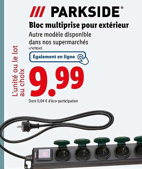 Bloc multiprise pour extérieur