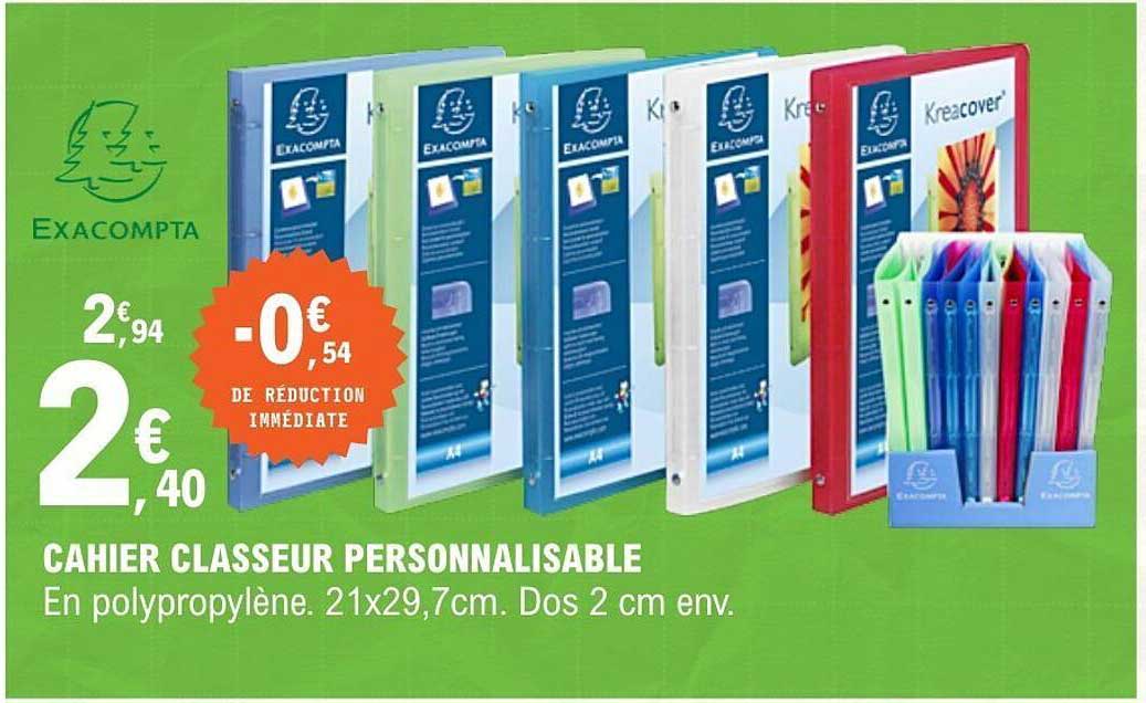 CAHIER CLASSEUR PERSONNALISABLE