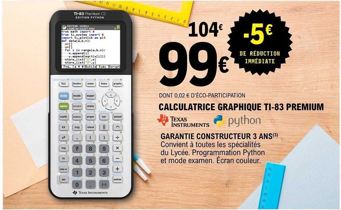 Calculatrice Graphique TI-83 Premium