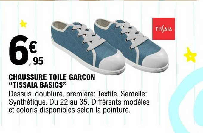 CHAUSSURE TOILE GARCON "TISSAIA BASICS"