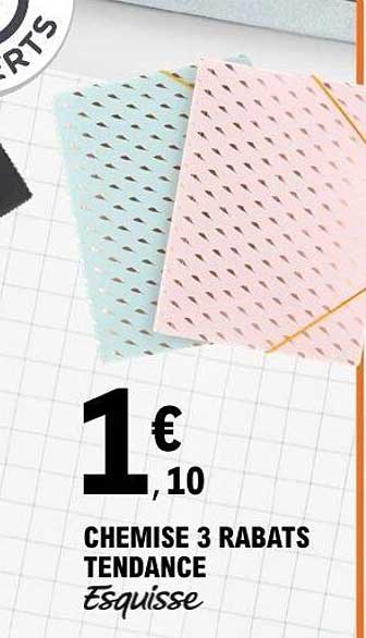 CHEMISE 3 RABATS TENDANCE