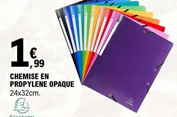 CHEMISE EN POLYPROPYLENE OPAQUE