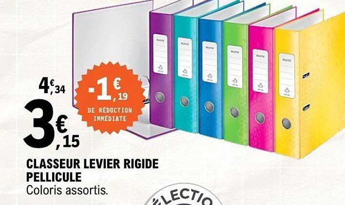 CLASSEUR LEVIER RIGIDE PELLICULE