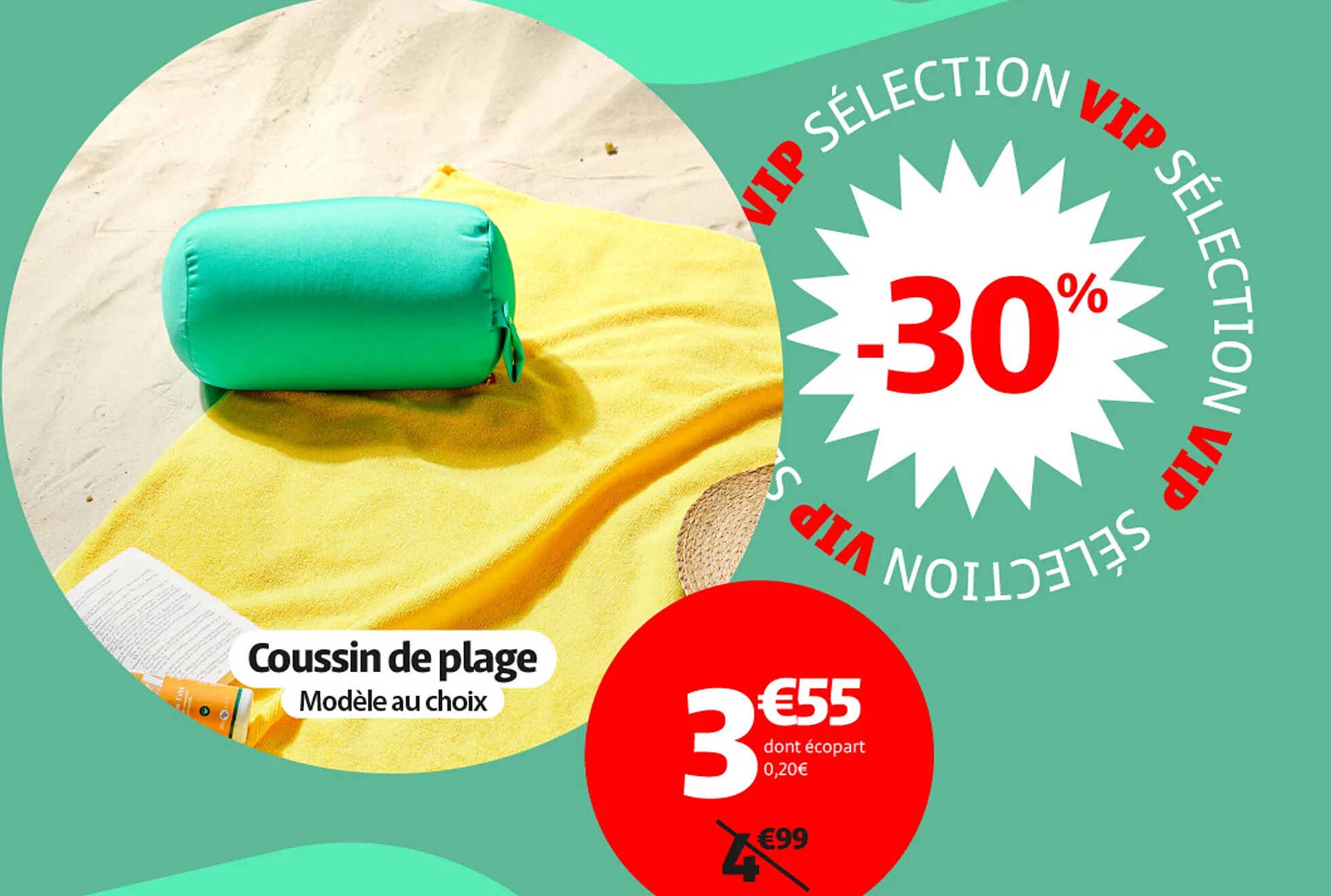 Coussin de plage Modèle au choix