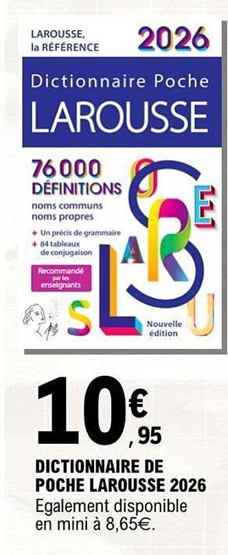 DICTIONNAIRE DE POCHE LAROUSSE 2026