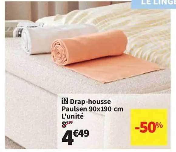 Drap-housse Paulsen 90x190 cm L’unité
