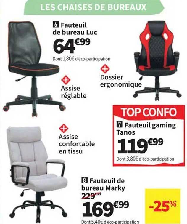 Fauteuil de bureau Luc