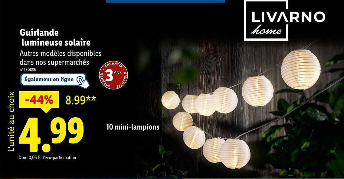 Guirlande lumineuse solaire