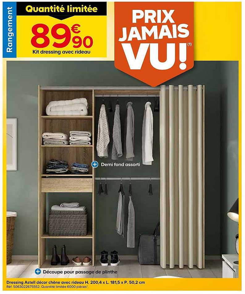 Kit dressing avec rideau