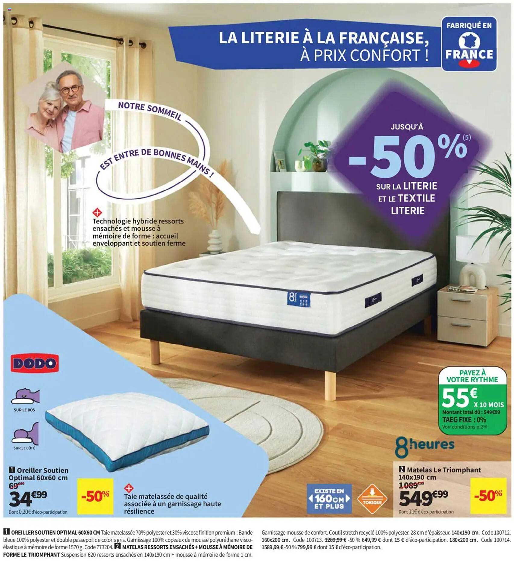 LA LITERIE À LA FRANÇAISE, À PRIX CONFORT !