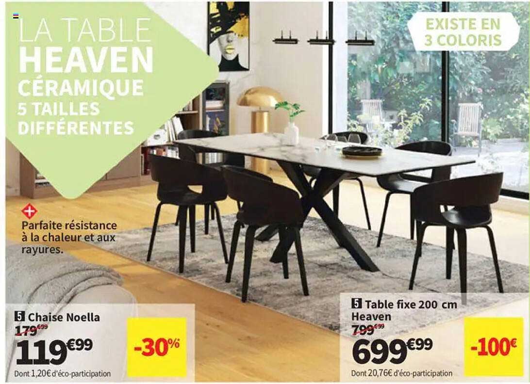 La Table Heaven Céramique 5 Tailles Différentes