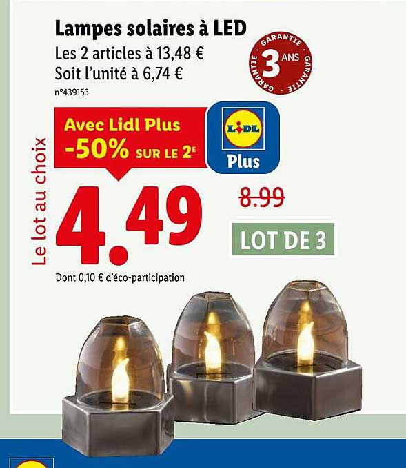 Lampes solaires à LED